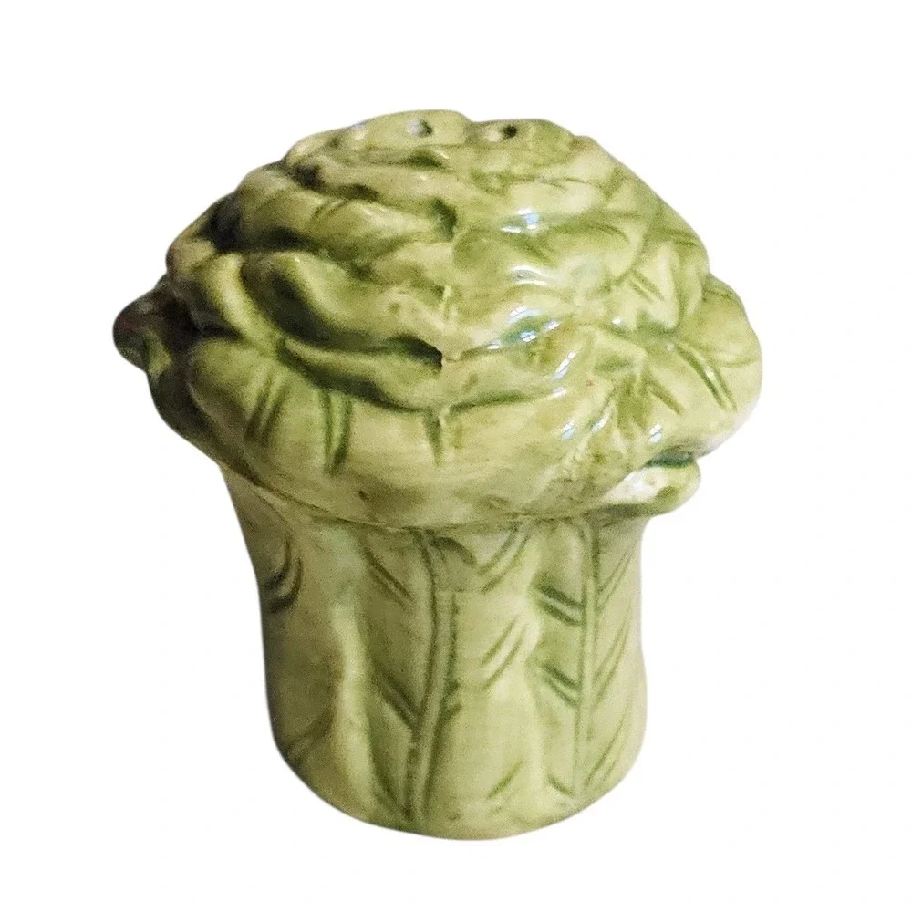 🔥  Vintage Japanese‎ Ceramic Lettuce Or Cabbage Salt Shaker Farmhouse 🔥